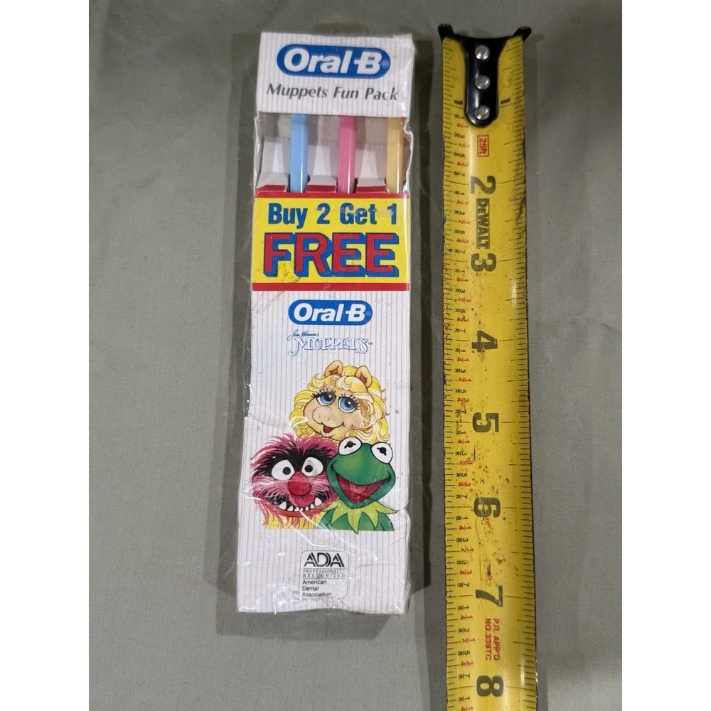 Vintage Deadstock‎ Muppets Childrens Toothbrush Pack Of 3